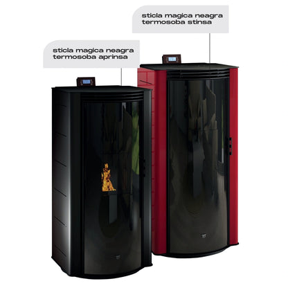 Termosoba peleti PERLA 210 CREM - 22kw cu autocuratare