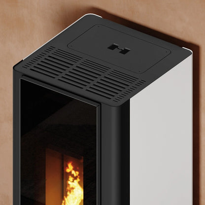 SOBA PELETI 3.8-11.1 KW QUADRA NEGRU - CONVECTIE NATURALA