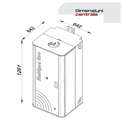 Centrala peleti TFT KALDYNA EVO 210 - 22kw autocuratare & WI-FI