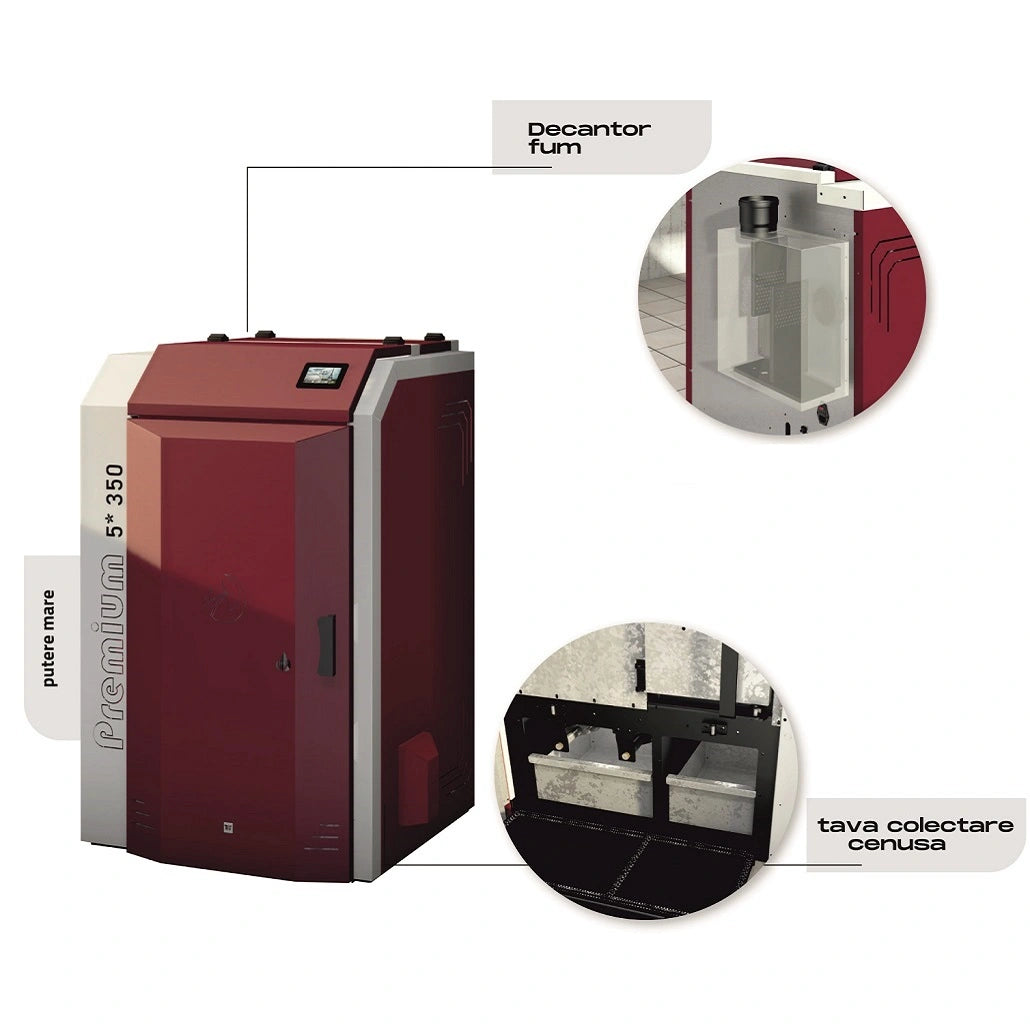 Centrala peleti TFT PREMIUM 250 - 27,3kw autocuratare & WI-FI