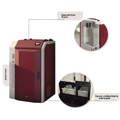 Centrala peleti TFT PREMIUM 250 - 27,3kw autocuratare & WI-FI