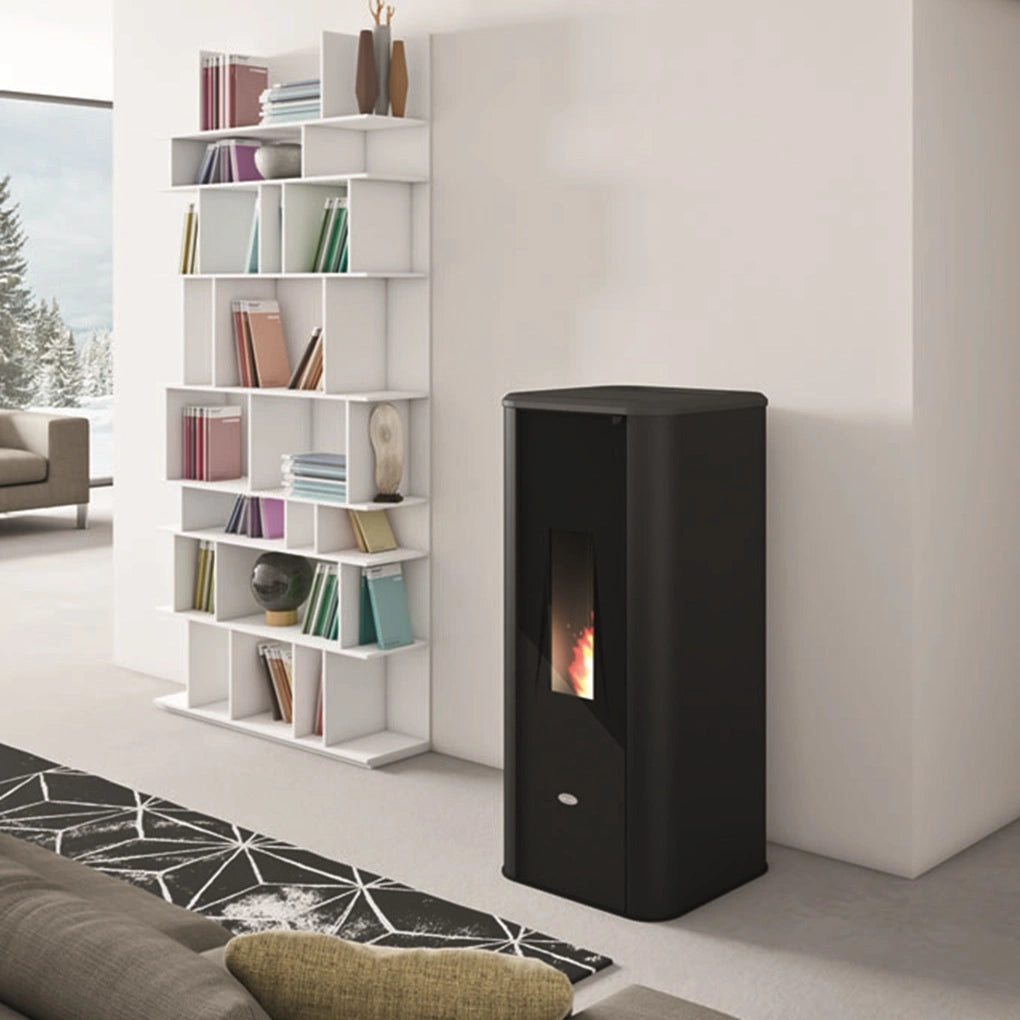 SOBA PELETI 3.1-9.6 KW SILENCE NEGRU - CONVECTIE NATURALA