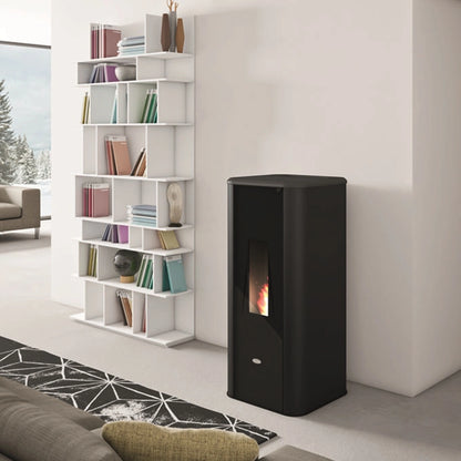 SOBA PELETI 3.1-9.6 KW SILENCE NEGRU - CONVECTIE NATURALA