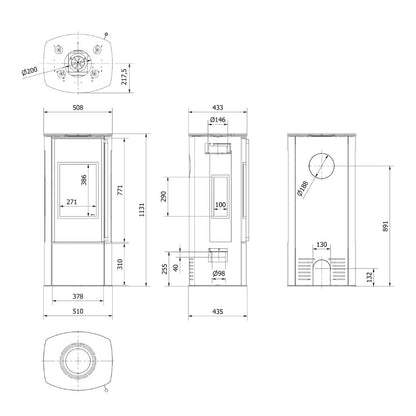 Soba otel KOZA ENYO VIEW 5.5kW - samota neagra