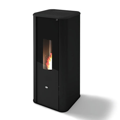 SOBA PELETI 3.1-9.6 KW SILENCE NEGRU - CONVECTIE NATURALA