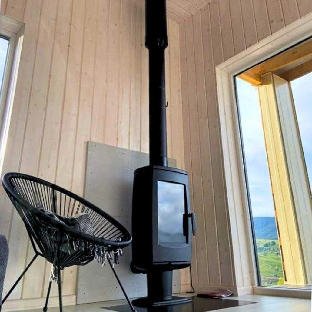 Sobă de fontă ARIA Gri - 8-11kW, eficiență A+