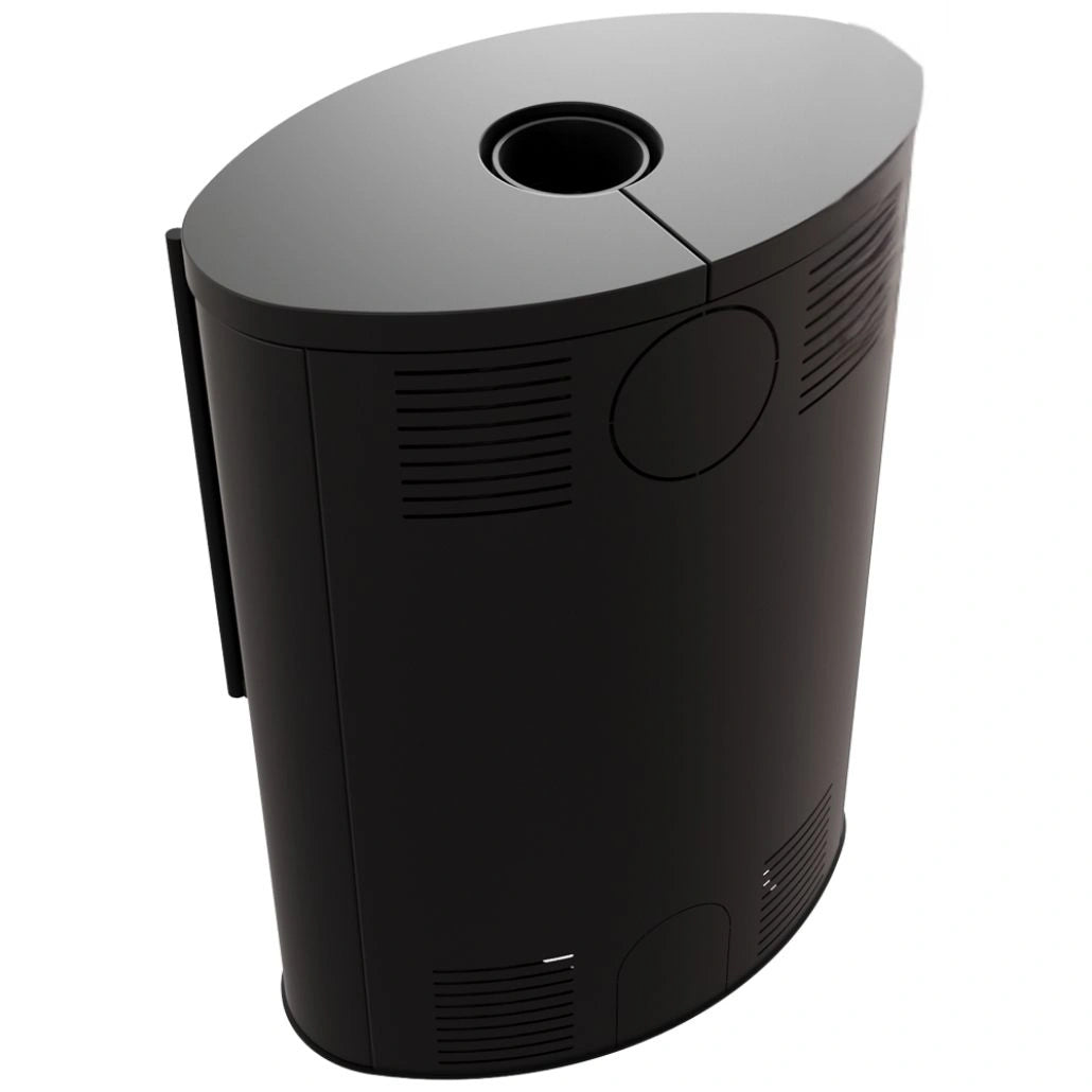 Soba Bjorn 7kW ceramica Grafite Satin cu capac ceramic - samota neagra