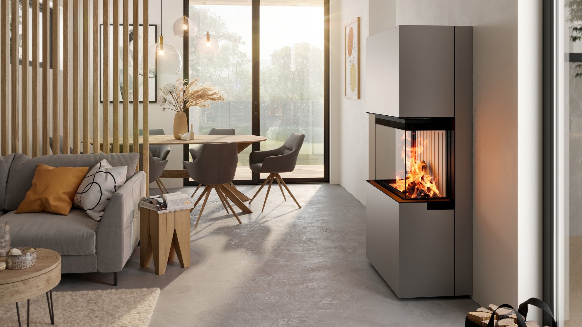 Șemineu Saphir Lean - Design Compact și Elegant pentru Spații Mici