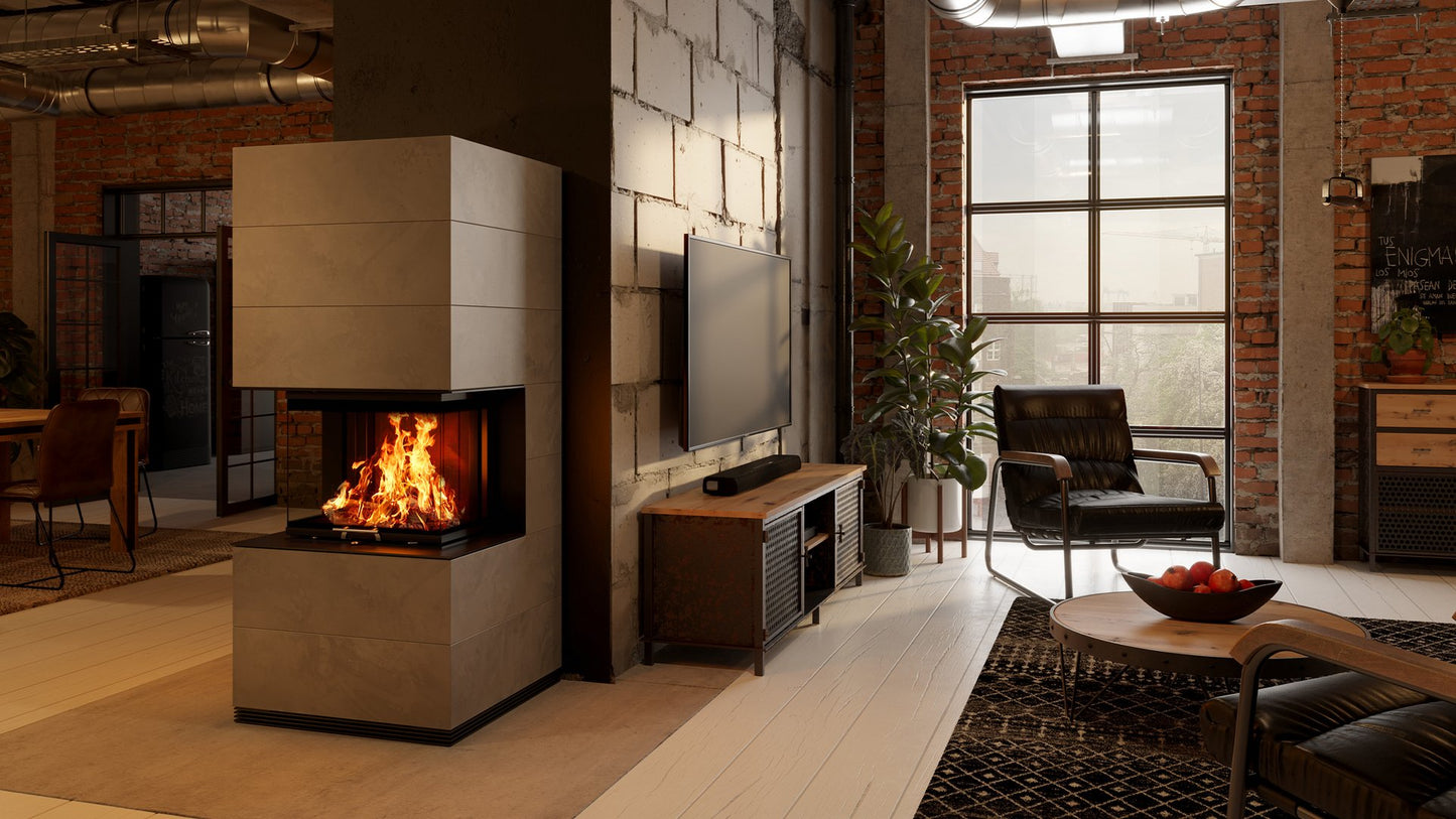 Șemineu Modular SIM Arte 3RL-60h 2/3 - Design Elegant din Beton Aparent