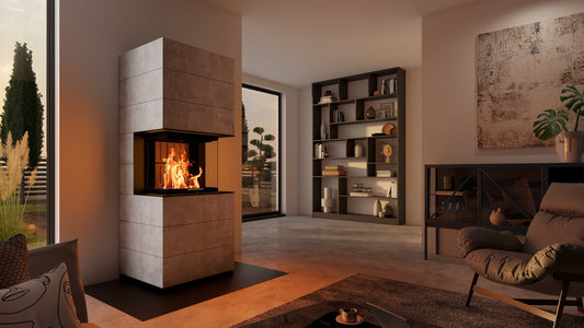 Șemineu Modular SIM Arte 3RL-60h 3/3 - Design Elegant din Beton Aparent