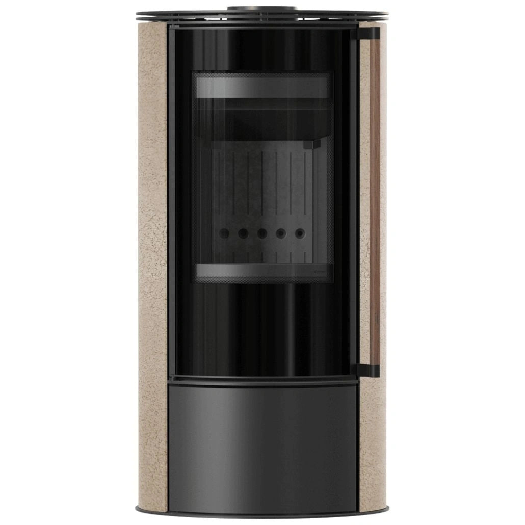 Soba Erik 5.5kW Gold Satin - maner lemn - samota neagra
