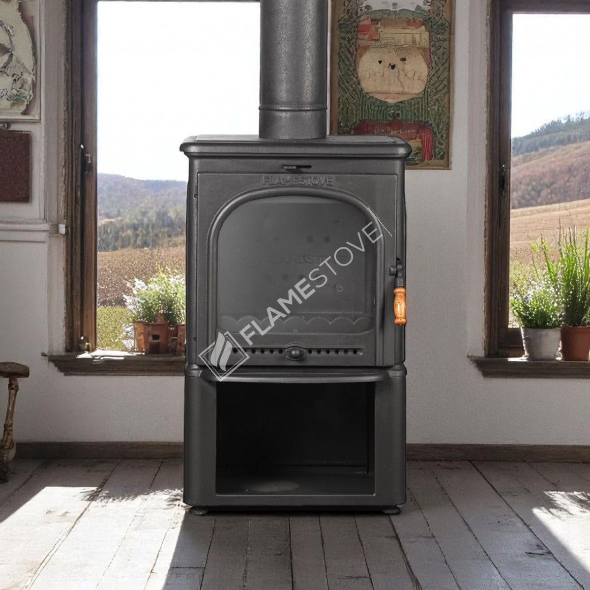 Sobă Lux Style Modena FS-022ST: Eficiență Ridicată cu Sticlă Schott Robax și Design Elegant