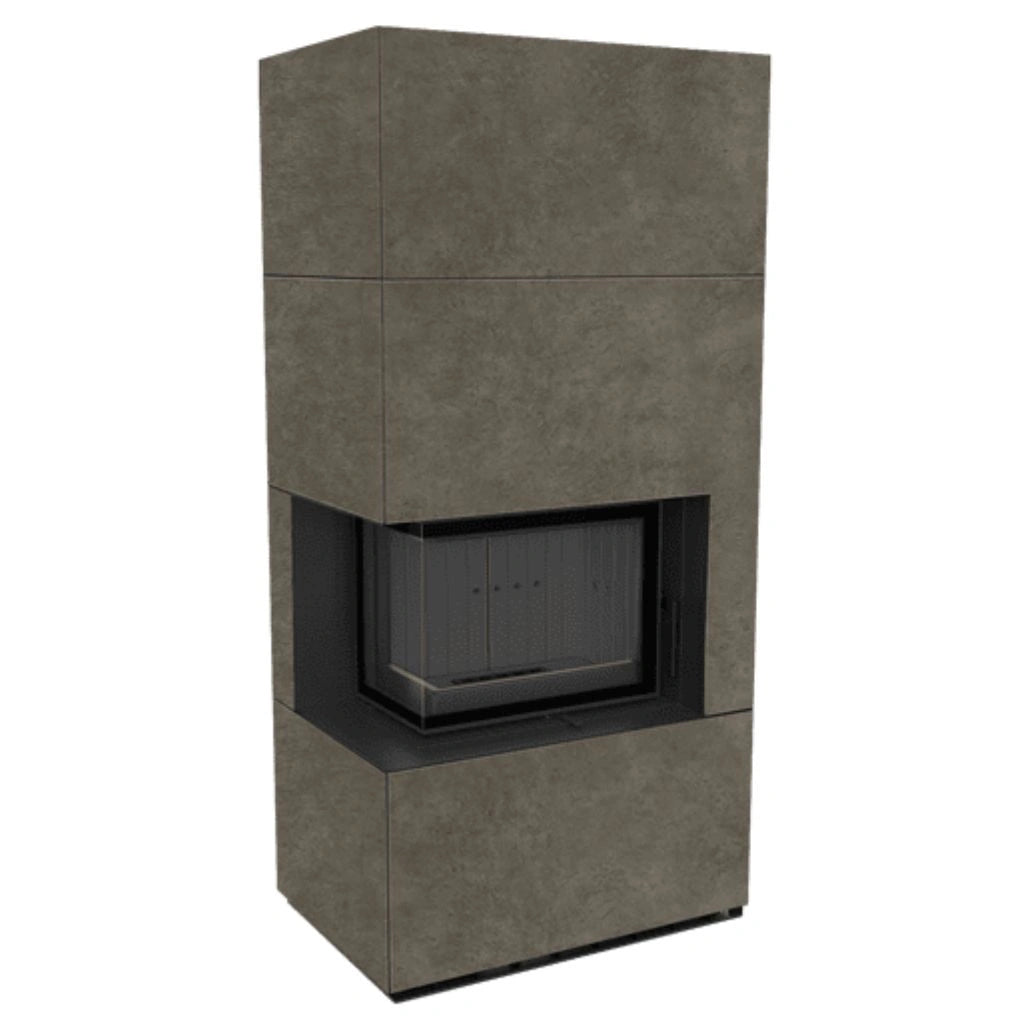 Flotek BOX 8 kW – FOKOS PIOMBO (sticlă stânga, șamotă neagră)