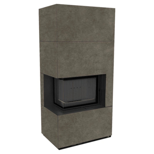 Flotek BOX 8 kW – FOKOS PIOMBO (sticlă stânga, șamotă neagră)