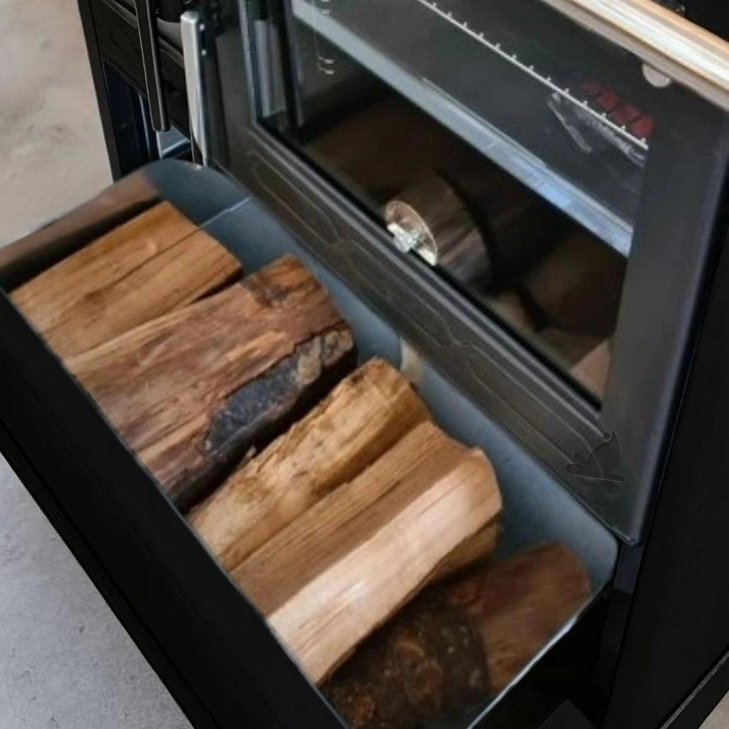 Soba de gatit P85 Negru cu plita si cuptor - 8kW - racord dreapta