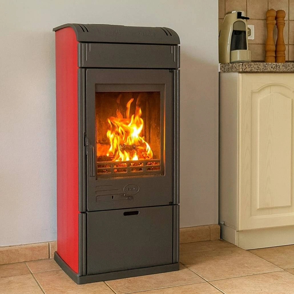 Soba de fonta VESTA Rosu - 9 kW