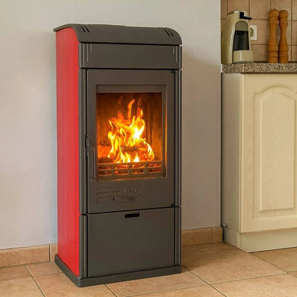 Soba de fonta VESTA Rosu - 9 kW