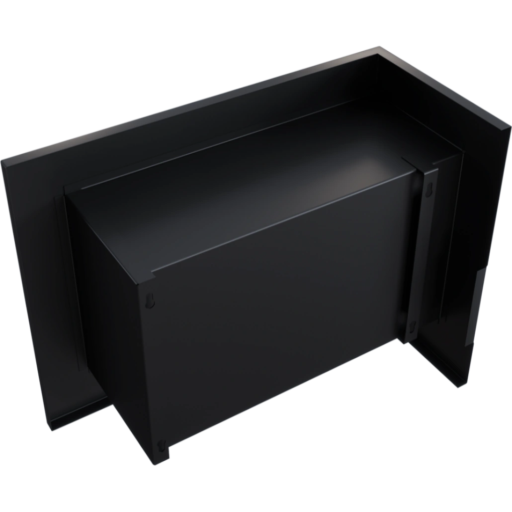 DELTA negru colt stanga - 60 x 48 x 28 cm