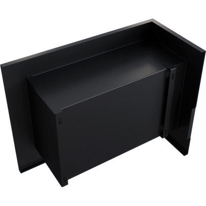 DELTA negru colt stanga - 60 x 48 x 28 cm