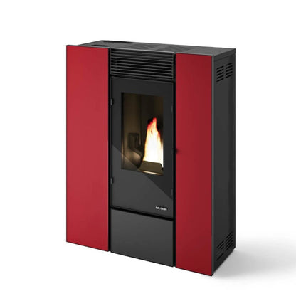 SOBA PELETI 4.4-11 KW - VIOLA SLIM ROSU - 2 Ventilatoare