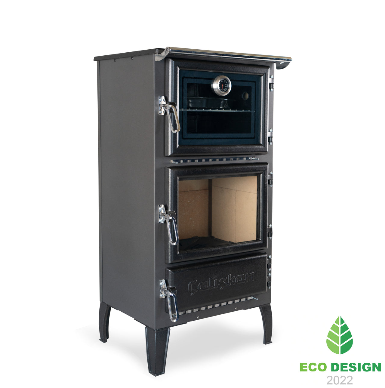 306 Central Heating Stove with Oven - High Power (12.870 kW) and Durable Cast Iron Construction