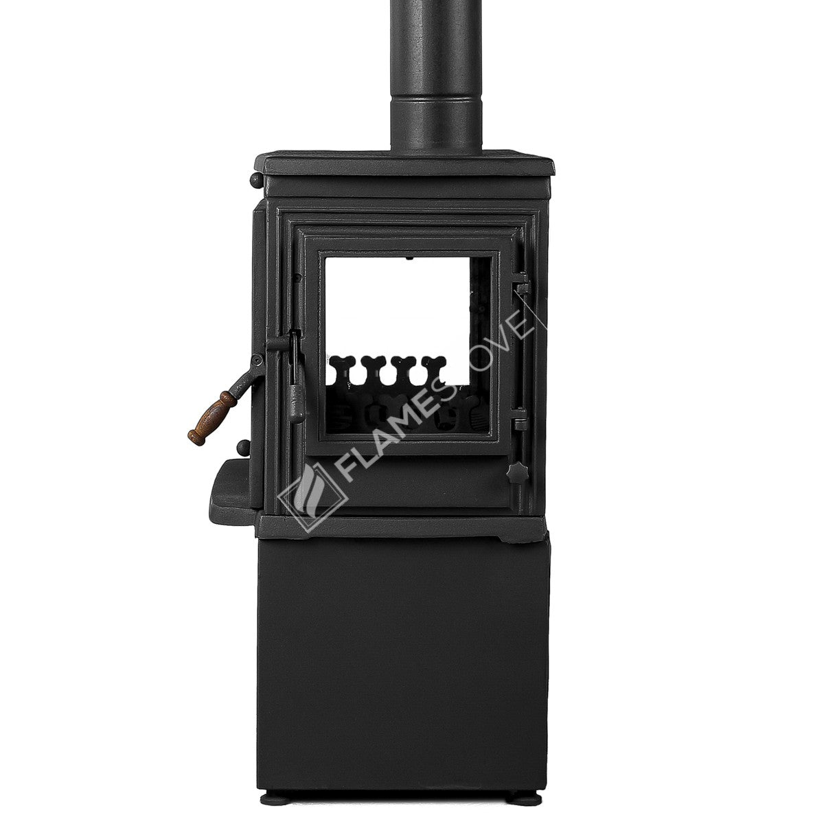 Soba Lux Tbsp Retro Style FS-042YKST - 10 kW, Döküm, Schott Robax Cam, Yüksek Verimli Odun ve Kömür Sobası