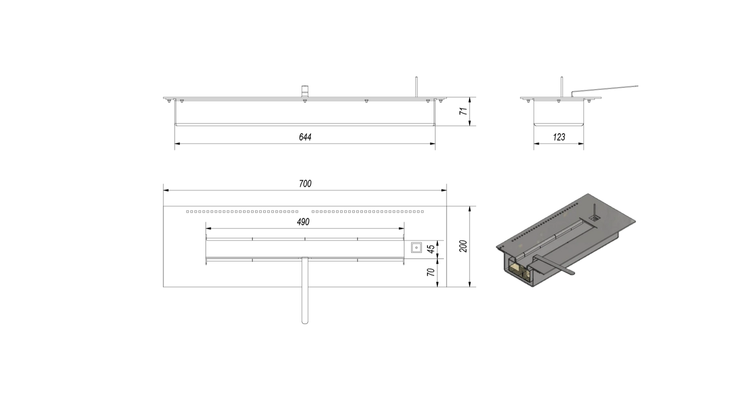 Rezervor Bio Combustibil 70cm Premium