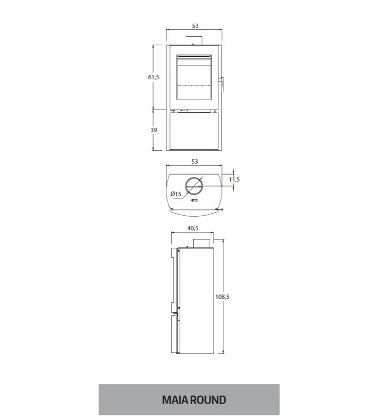 Sobă pe lemne Carbel MAIA ROUND, 7,18kW