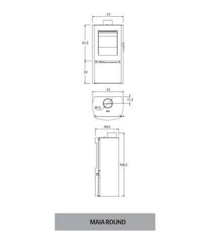 Sobă pe lemne Carbel MAIA ROUND, 7,18kW