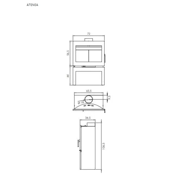 Soba pe lemne Carbel ATENEA, 8,6kW