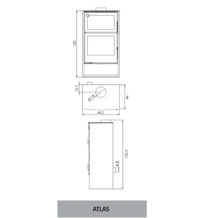 Soba pe lemne Carbel ATLAS, 10kW