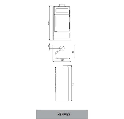 Soba pe lemne Carbel HERMES cu cuptor, 8,7kW