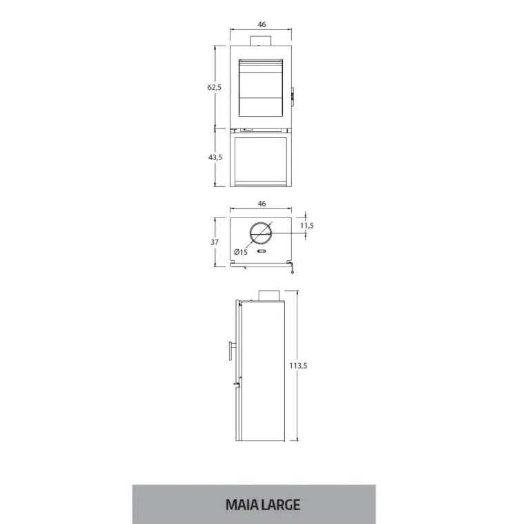 Soba pe lemne Carbel MAIA LARGE, 7,18kW