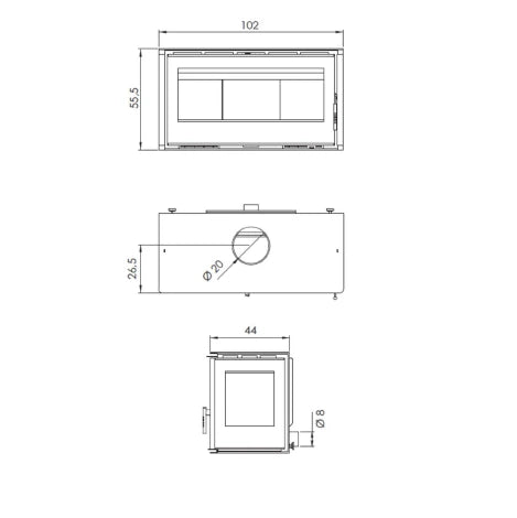 Soba pe lemne Carbel RA-100-2, 10,9kW