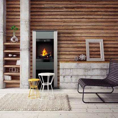 Șemineu Electric Cubic cu Vapori de Apă - Iluzie Realistă de Flăcări