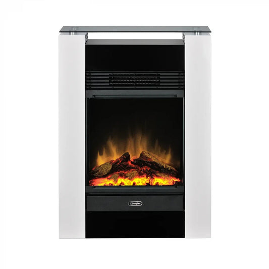 Șemineu Electric Dimplex Gisella - Alb, Design Modern cu Flacără Optiflame Autentică