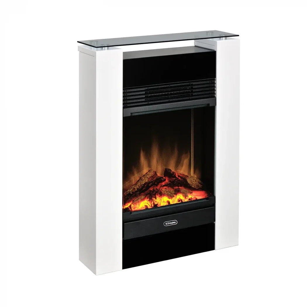 Șemineu Electric Dimplex Gisella - Alb, Design Modern cu Flacără Optiflame Autentică