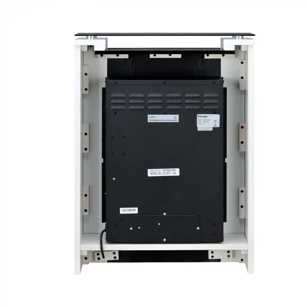 Șemineu Electric Dimplex Gisella - Alb, Design Modern cu Flacără Optiflame Autentică