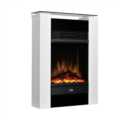 Șemineu Electric Dimplex Gisella - Alb, Design Modern cu Flacără Optiflame Autentică