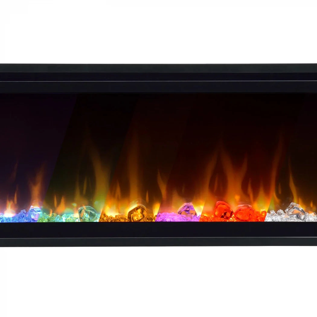 Șemineu Electric XL Ignite - 130 cm Lățime, Control Termostatic și Culori Multiple ale Flăcării