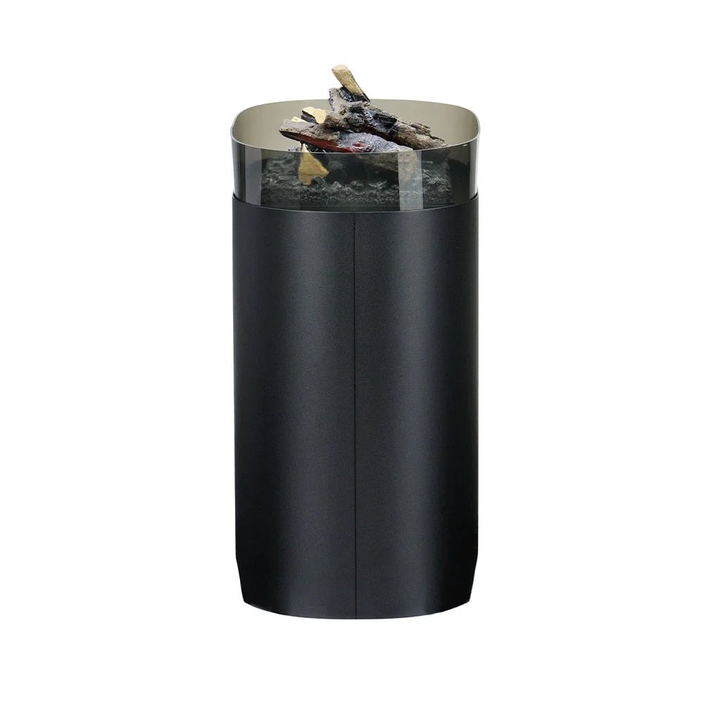 Șemineu Electric cu Aburi Torn 64 - Negru, Vizualizare 360° a Flăcării, Rezervor 1.5L, Încălzire Opțională