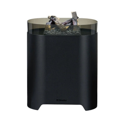 Șemineu Electric cu Aburi Torn 64 - Negru, Vizualizare 360° a Flăcării, Rezervor 1.5L, Încălzire Opțională