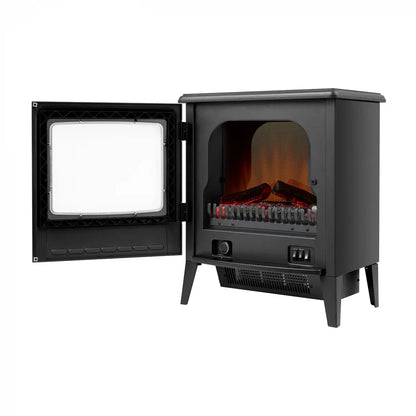 Șemineu Electric Lucia - Negru - Optiflame LED pentru un Aspect Autentic
