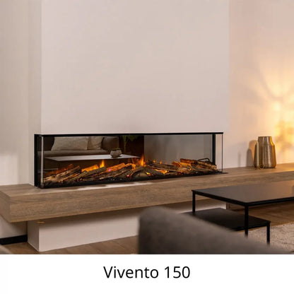 Șemineu Electric Încorporat Vivente Plus 100 - Vizualizare Flacără pe 1, 2 sau 3 Laturi