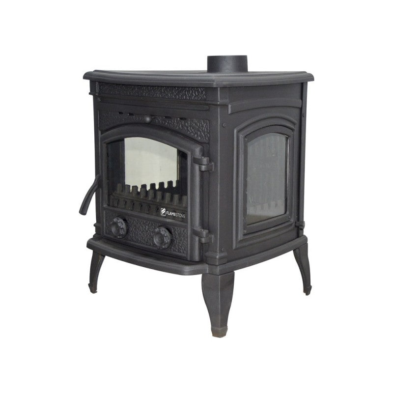 Soba din fontă de înaltă eficiență FS-014 Casting Ultra Sirius FS-14 | Ceramică de sticlă germană | Putere termică 9 kW | Ieșire coș de fum 130 mm