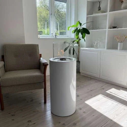 Șemineu Manual Dualis Alb - Versatil pentru Interior și Exterior