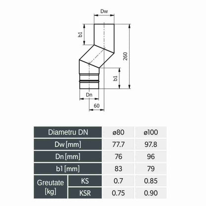 Deviere tip S tubulatura premium fi 80 / S60