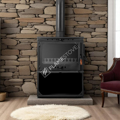 Soba Lux Tbsp Retro Style FS-042YKST - 10 kW, Döküm, Schott Robax Cam, Yüksek Verimli Odun ve Kömür Sobası