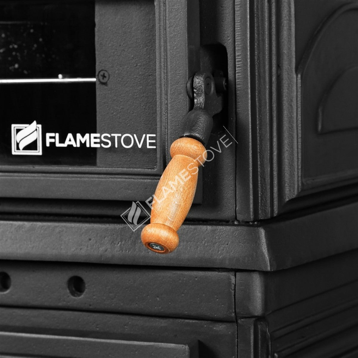 FS-044 Sobă Verticală Clasic Retro cu Cuptor | Eficiență Ridicată pe Lemn și Cărbuni, Sticlă Schott Robax, Termostat Cuptor