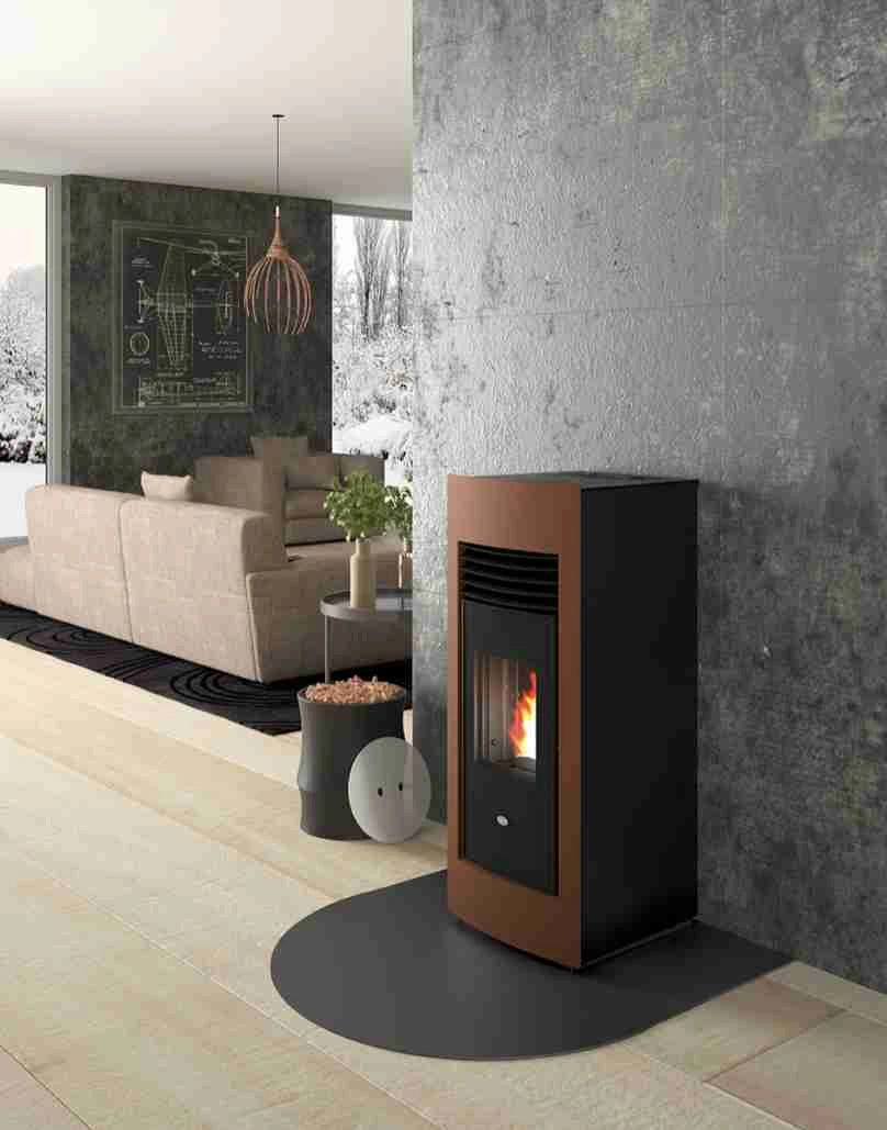SOBA PELETI 4-15.4 KW 3 VENTILATOARE -  LETIZIA CORTEN